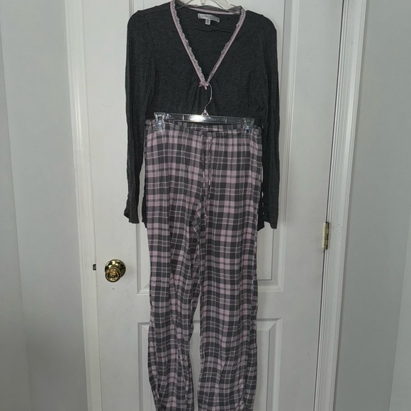 Company Eleni Tracy pink & grey pajamas size small thin pjs - Picture 1 of 4